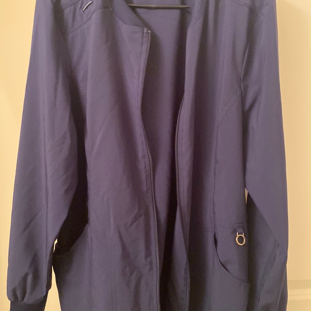 Scrub jacket navy blue